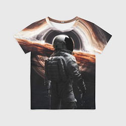 Футболка детская Черная дыра - космонавт, цвет: 3D-принт