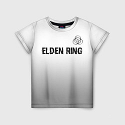 Детская футболка Elden Ring glitch на светлом фоне: символ сверху