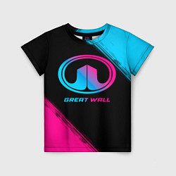 Детская футболка Great Wall - neon gradient