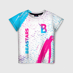 Детская футболка Beastars neon gradient style: надпись, символ
