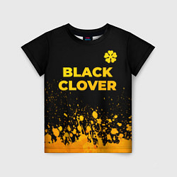 Футболка детская Black Clover - gold gradient: символ сверху, цвет: 3D-принт