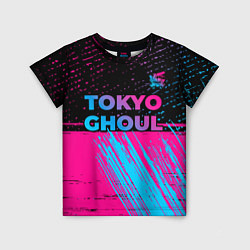Футболка детская Tokyo Ghoul - neon gradient: символ сверху, цвет: 3D-принт