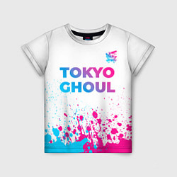 Детская футболка Tokyo Ghoul neon gradient style: символ сверху