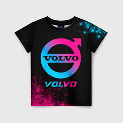 Детская футболка Volvo - neon gradient