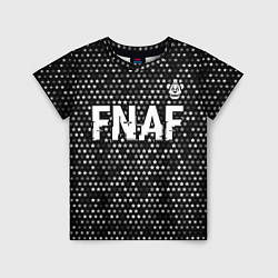 Футболка детская FNAF glitch на темном фоне: символ сверху, цвет: 3D-принт