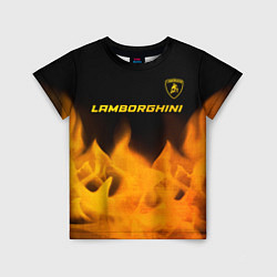 Детская футболка Lamborghini - gold gradient: символ сверху