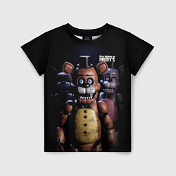 Футболка детская Five Nights at Freddys персонажи, цвет: 3D-принт