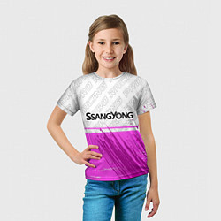 Футболка детская SsangYong pro racing: символ сверху, цвет: 3D-принт — фото 2