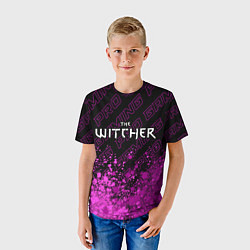 Футболка детская The Witcher pro gaming: символ сверху, цвет: 3D-принт — фото 2