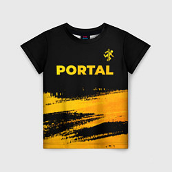 Детская футболка Portal - gold gradient: символ сверху