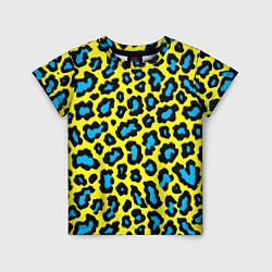 Детская футболка Кислотный леопард паттерн