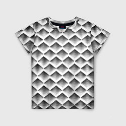Детская футболка Ромбы из черных треугольников