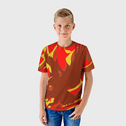 Футболка детская Огненный сокол, цвет: 3D-принт — фото 2