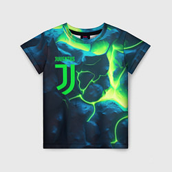 Футболка детская Juventus green neon, цвет: 3D-принт