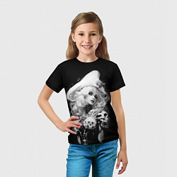 Футболка детская Ведьма в белой треуголке, цвет: 3D-принт — фото 2