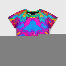 Детская футболка Красочная зеркальная абстракция - мода - нейросеть