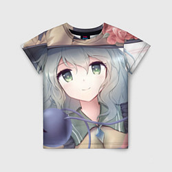 Футболка детская Touhou Project Улыбающаяся Койши Комейдзи, цвет: 3D-принт