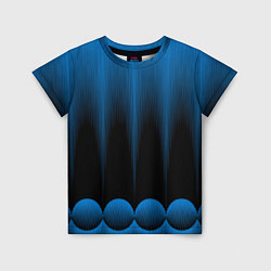 Детская футболка Сине-черный градиент в полоску