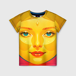 Футболка детская Девушка желтоликая, цвет: 3D-принт