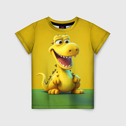 Футболка детская Жёлтый крокодил, цвет: 3D-принт