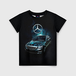 Футболка детская Mercedes Benz dark style, цвет: 3D-принт