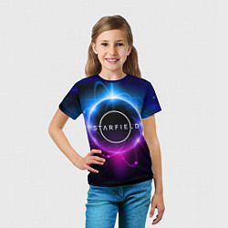 Футболка детская Starfield space logo, цвет: 3D-принт — фото 2
