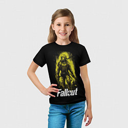 Футболка детская Fallout green style, цвет: 3D-принт — фото 2