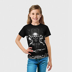 Футболка детская Скелеты и диджей на клубной вечеринке, цвет: 3D-принт — фото 2