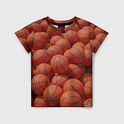 Детская футболка Узор с баскетбольными мячами