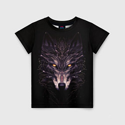 Детская футболка Волк в кромешной темноте