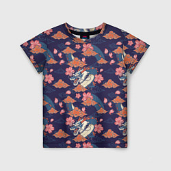 Детская футболка Паттерн китайский дракон