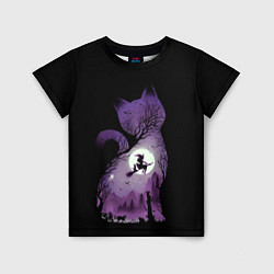 Детская футболка Кот в ночи