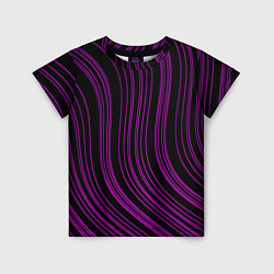 Детская футболка Абстракция фиолетовые линии