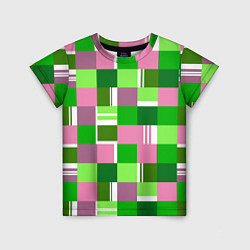 Детская футболка Ретро квадраты ванильные