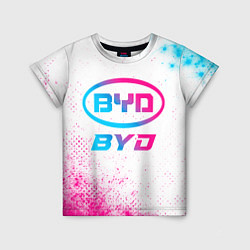 Детская футболка BYD neon gradient style