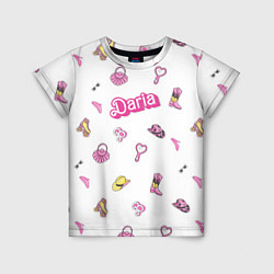 Детская футболка Дарья - в стиле барби: аксессуары паттерн