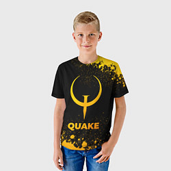 Футболка детская Quake - gold gradient, цвет: 3D-принт — фото 2
