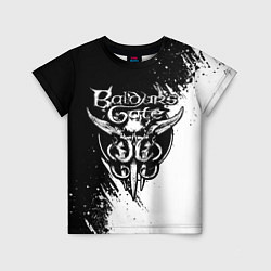 Детская футболка Baldurs gate 3 - белая краска