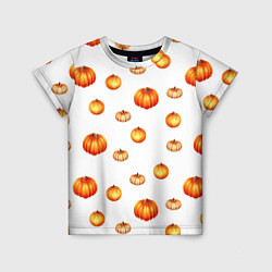 Детская футболка Оранжевые тыквы - паттерн