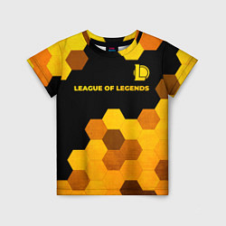 Детская футболка League of Legends - gold gradient: символ сверху