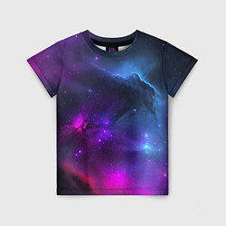 Детская футболка Бескрайний космос фиолетовый