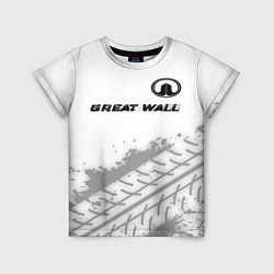 Футболка детская Great Wall speed на светлом фоне со следами шин по, цвет: 3D-принт