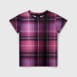 Детская футболка Фиолетовая шотландская клетка