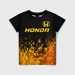 Футболка детская Honda - gold gradient посередине, цвет: 3D-принт