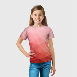 Футболка детская Абстракция с градиентом полигональная, цвет: 3D-принт — фото 2