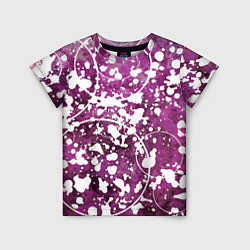 Детская футболка Абстракция - круги на пурпурном