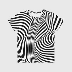 Футболка детская Цвета зебры оптическая иллюзия, цвет: 3D-принт