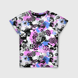 Футболка детская Multicolored wild cats, цвет: 3D-принт