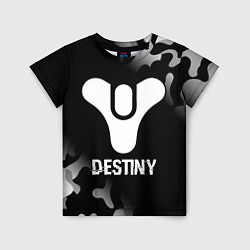 Детская футболка Destiny glitch на темном фоне