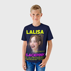 Футболка детская Lalisa - девушка из группы Blackpink, цвет: 3D-принт — фото 2